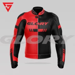 Glory Helix R3 Motorcycle Jacket (Red/Black) Front 3D