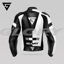 Glory Helix R3 Motorcycle Jacket (White/Black) Back 3D