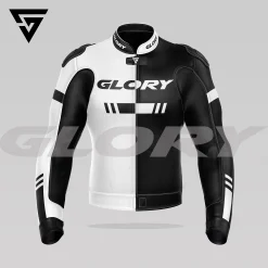 Glory Helix R3 Motorcycle Jacket (White/Black) Front 3D