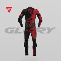 Glory Helix R3 Motorcycle Suit (Red/Black) Back 3D