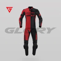 Glory Helix R3 Motorcycle Suit (Red/Black) Front 3D