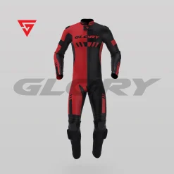 Glory Helix R3 Motorcycle Suit (Red/Black) Front 3D