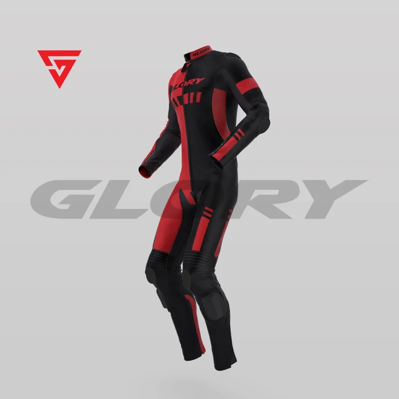Glory Helix R3 Motorcycle Suit (Red/Black) Side 3D Glory Helix R3 Motorcycle Suit (Red/Black) Side 3D