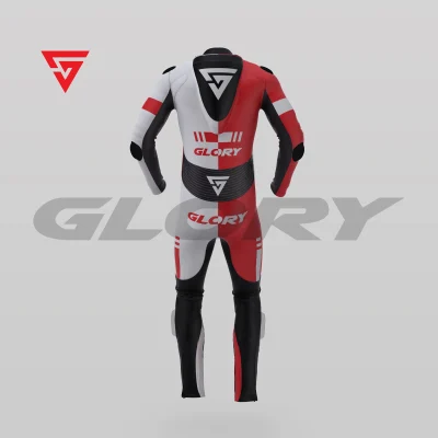 Glory Helix R3 Motorcycle Suit (Red/White) Back 3D