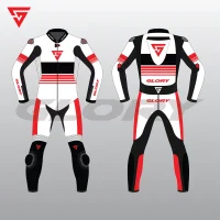 Glory Nimbus V3 Motorcycle Leather Suit Front & Back 2D