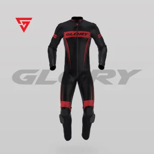 Glory Spider Leather Race Suit (Black/Red) Front 3D