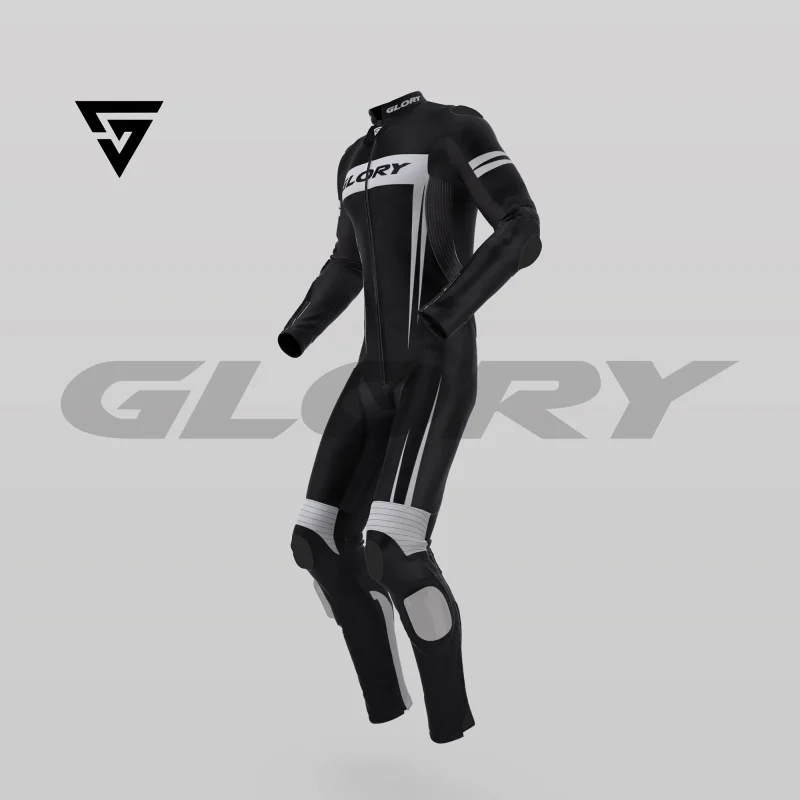 Glory Spider Leather Race Suit (Black/White) Side 3D Glory Spider Leather Race Suit (Black/White) Side 3D