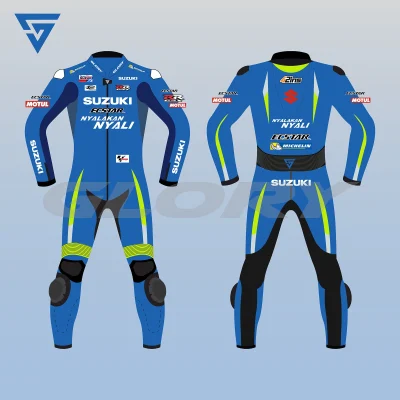 Alex Rins MotoGP 2017 Suit Team Suzuki Ecstar Image