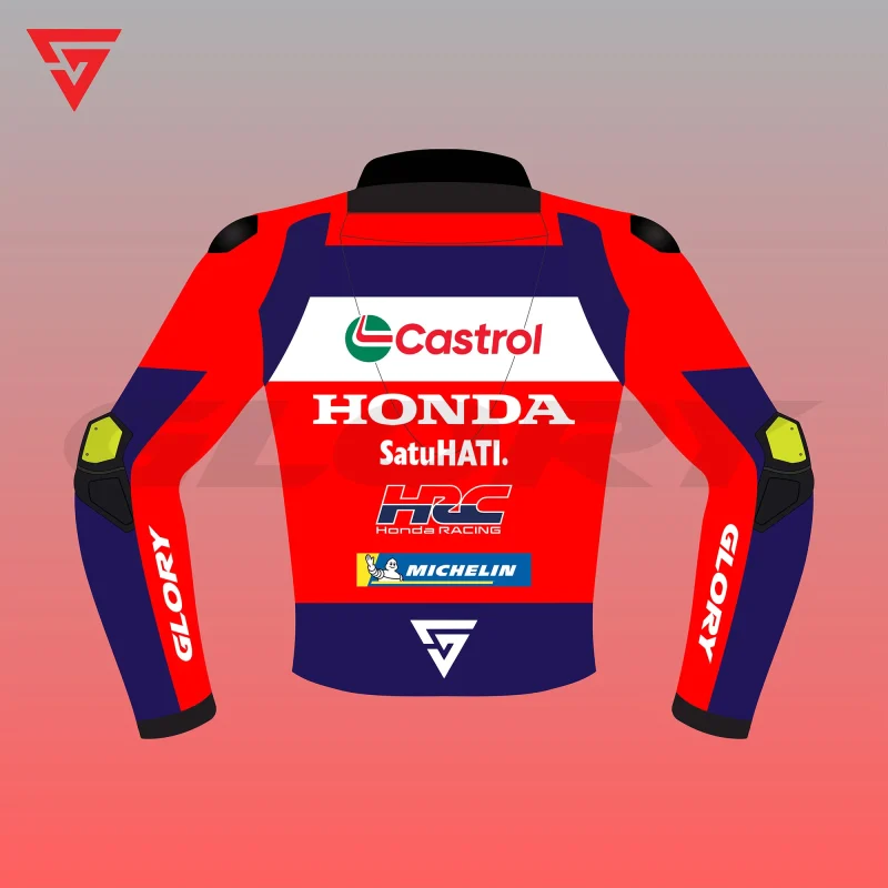 Luca Marini MotoGP 2025 Jacket Honda HRC Castrol Image Two Luca Marini MotoGP 2025 Jacket Honda HRC Castrol Image Two
