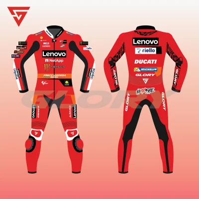 Francesco Bagnaia MotoGP 2023 Suit Ducati Lenovo Team Image