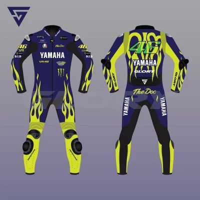 Valentino Rossi 2024 Suit Team Monster Energy
