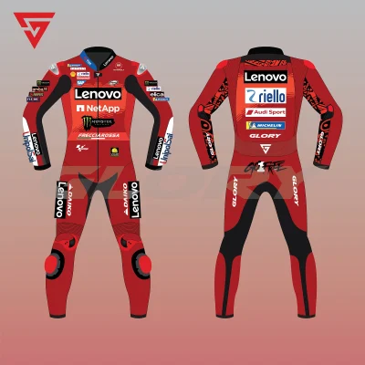 Francesco Bagnaia MotoGP 2024 Suit Ducati Lenovo Team Image