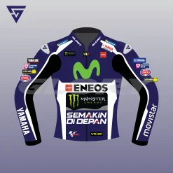 Valentino Rossi Leather 2016 Jacket Movistar Yamaha MotoGP Image One