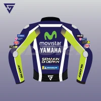 Valentino Rossi Leather 2016 Jacket Movistar Yamaha MotoGP Image Two