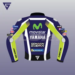 Valentino Rossi Leather 2016 Jacket Movistar Yamaha MotoGP Image Two