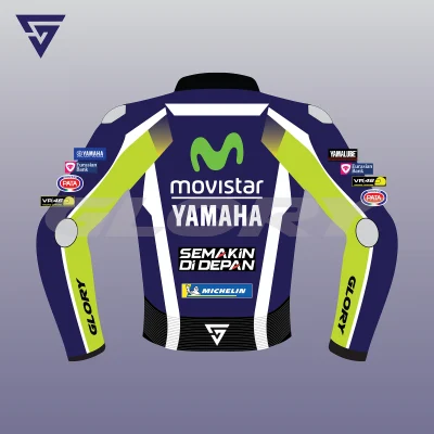 Valentino Rossi Leather 2016 Jacket Movistar Yamaha MotoGP Image Two
